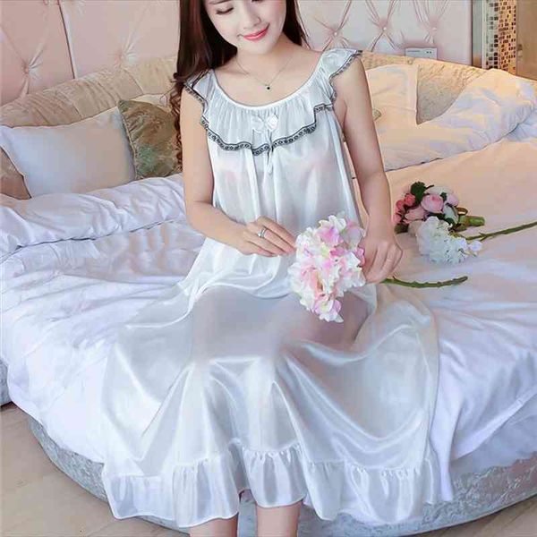 

maxi size 4xl ladies sleeveless sleepwear satin nightgowns summer womens lace sleepdress sleepshirts print nightdress, Black;red