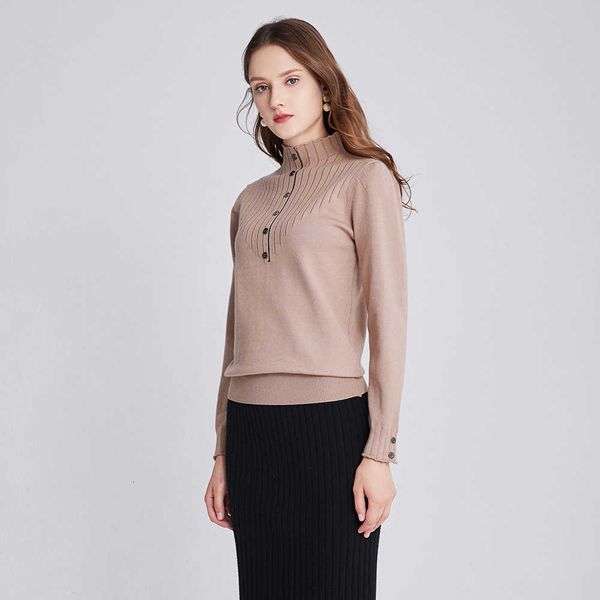 

women's sweaters button women thick autmn winter warm turtleneck pullover jumper female stretchy knitted ribbed lhr6, White;black