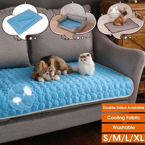

kennels & pens summer pet cooling mat washable dogs cats ice mats sofa mattress cool cushion dog supplies