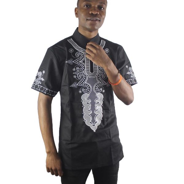 

ethnic clothing black dashiki mens embrodiery fashion t-shirt, Red