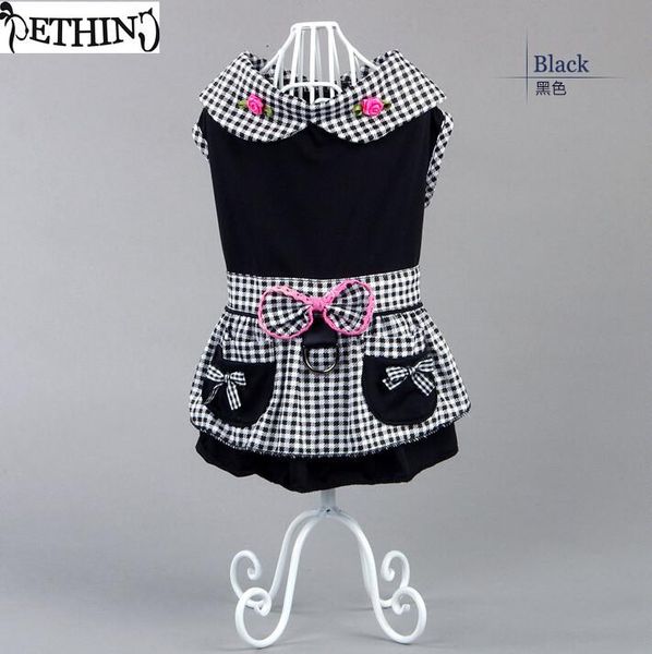 

dog apparel xs-xl puppy summer clothing small cat dress fashion pet up black