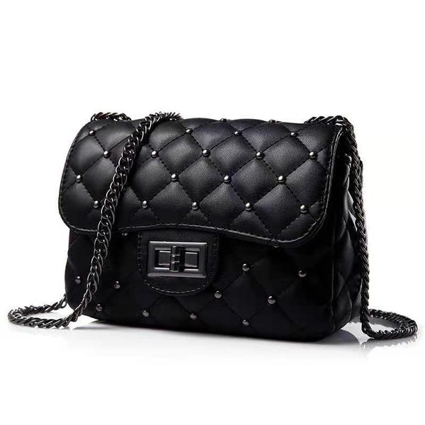 

evening bags 2021 korean style trendy female bag simple solid color rhombus chain fashion shoulder mini