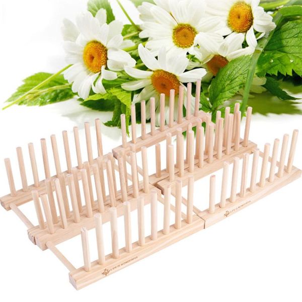 

hooks & rails kitchen wooden plate storage rack draining stylish bowl holder dish cup book pot lid cutting board