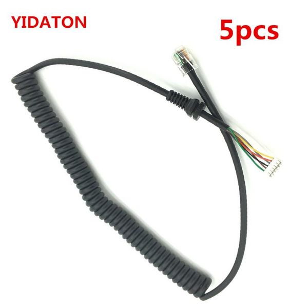 

walkie talkie yidaton 5pcs microphone cable cord for yaesu radio mh-48a6j mh-42b6j ft-7800 ft-1802 ft-1807 ft-1900 ft-2600 ft-2800 ft-2900 e
