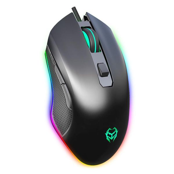 

mice lightweight 7 rgb light computer wired mouse adjustable dpi optical usb port non slip high precision low noise gaming office