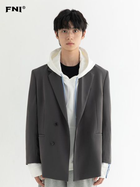 

men's suits & blazers fni korean fashion and women's same autumn winter style loose leisure high-grade feeling versatile suit coat, White;black