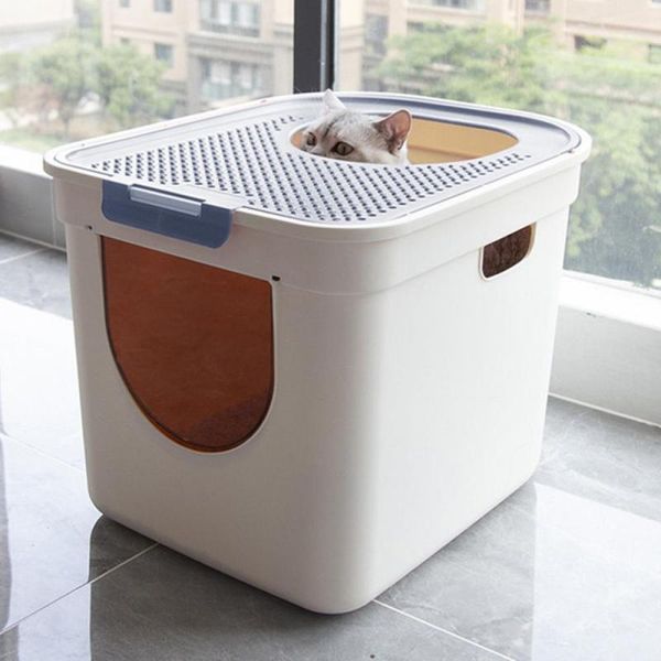 

other cat supplies anti-odor totally enclosed litter basin large size type toilet fully oilet closed plastic