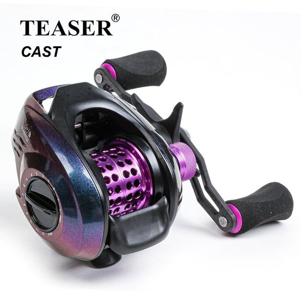 

baitcasting reels teaser ultra-linght 160g magnetic brake reel gear ratio 7.1:1 high speed casting reinforced fishing coil for saltwater