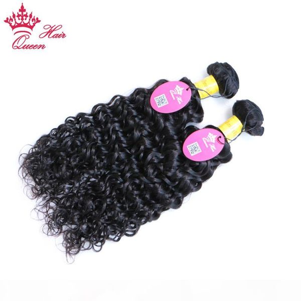 

queen hair water wave peruvian human hair bundles 100% virgin hair weave bundles 10-30 inch extension natural color 2pcs lot, Black
