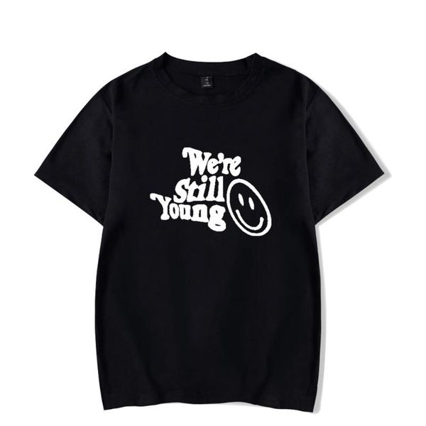 

men's t-shirts we're still young merch t-shirt men women shirt short sleeve harajuku, White;black