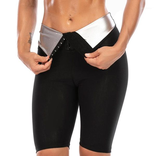 

women's shapers women body shaper slimming sauna pants thermo shorts weight loss waist trainer fat burning sweat leggings capris, Black;white