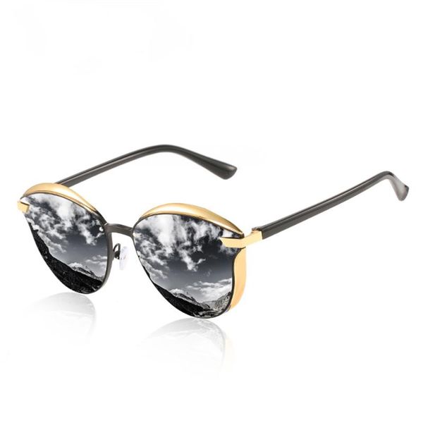 

sunglasses women's cat eye luxury women men driving shades female polarized sun glasses vintage classic eyeglasses 2021, White;black