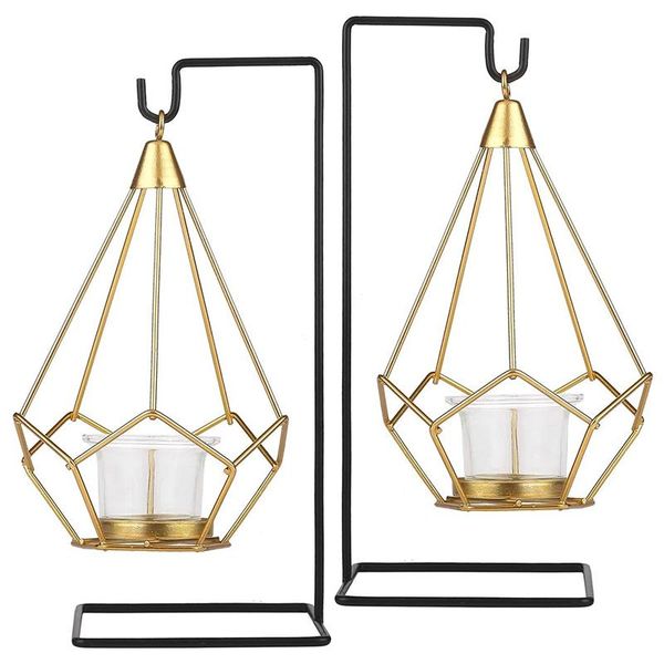 

candle holders 2pcs gold candlestick holders,metal holder taper decorative for home decor