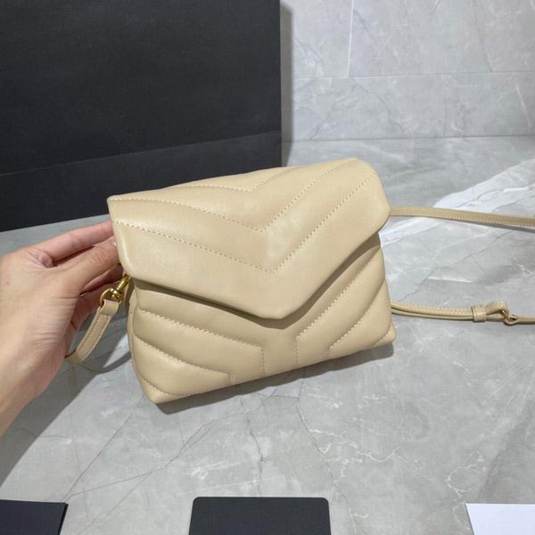 2021 Mulheres Luxos Designers Bolsas De Couro Designer Feminino Quadrado Fat LouLou Mini Bolsa De Ombro Moda Alta Qualidade Acolchoada Bolsa Mensageiro Bolsas de Luxo