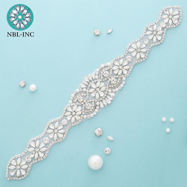 

wedding sashes (1pc) rhinestone bridal belt diamond dress crystal sash for accessories wdd0154, White