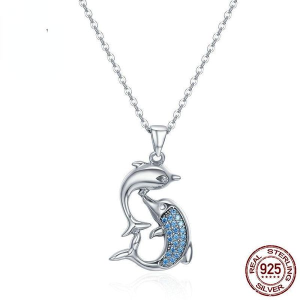 

chains selling fantasy dolphin conch sterling silver necklace simple ladies
