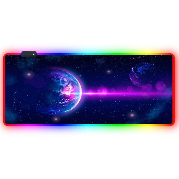 

mice luminous rgb led lights deskgaming mouse pad cushion computer accessory.