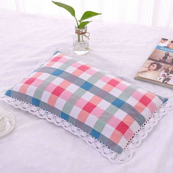 

pillow case pure cotton student single pillow buckwheat skin children's