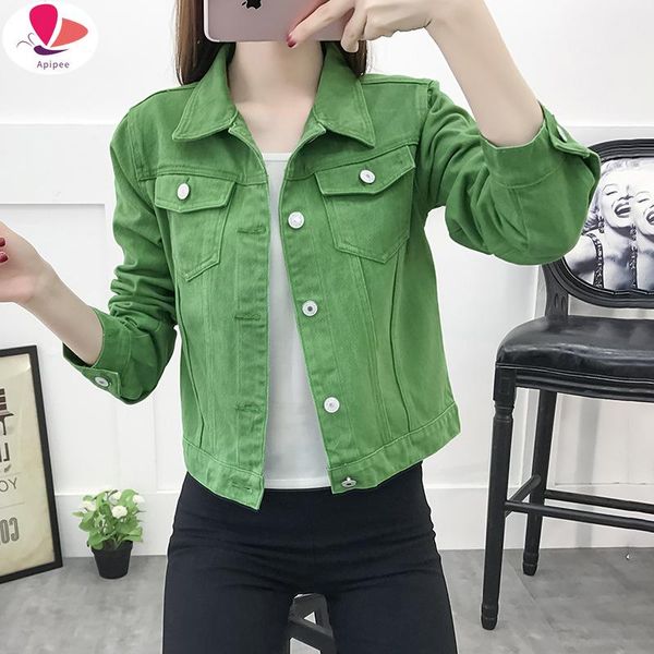 

women's jackets 2021 women basic coat denim jacket winter for jeans casual outwear, Black;brown