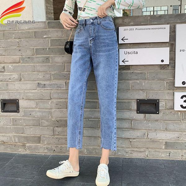 

women's jeans spring summer 2021 blue pencil pants women high waist slim denim streetwear stretch casual trousers