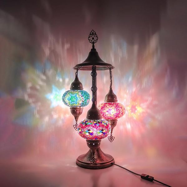

new design different colors turkish mosaic table lamp