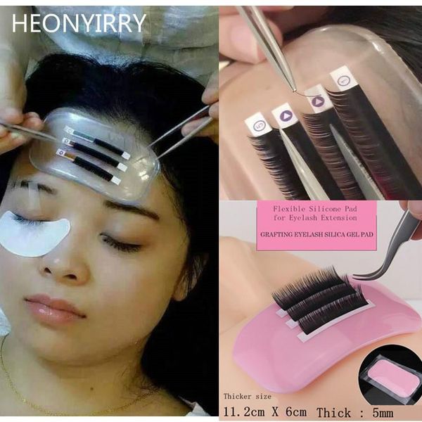 

flexible silicone pad for eyelash extension easy pick up tool individual eyelashes stand&holder makeup beauty cosmetic tool kit