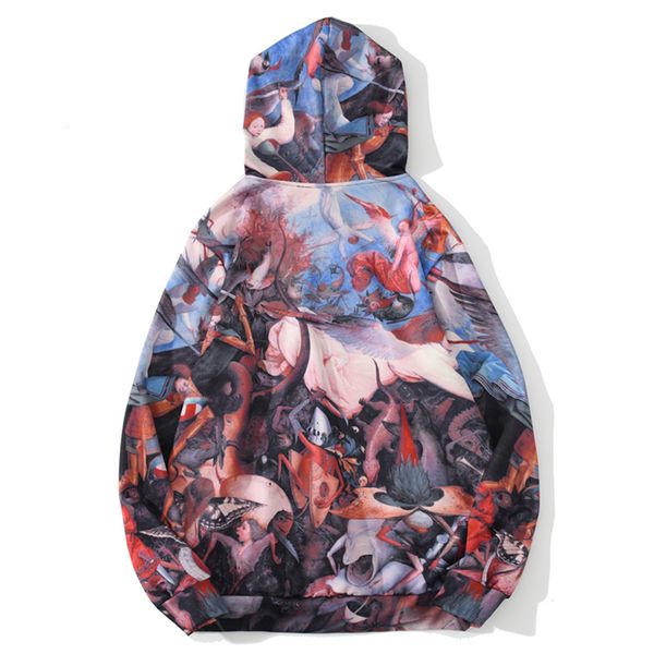

hip 2021 new hop streetwear mens character painting print harajuku hooded pullover loose winter cotton casual hoodie sweatshirts 28xl, Black