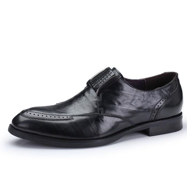 

dress shoes 2021 spring flat men brand italian fashion mens genuine leather black slip on burgundy wedding male
