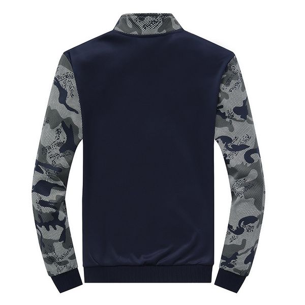 

spring men sportwear sets tracksuit male outwear sweatshirts patchwork men hoodies stand collar male tracksuit 4xlta046, Black;brown