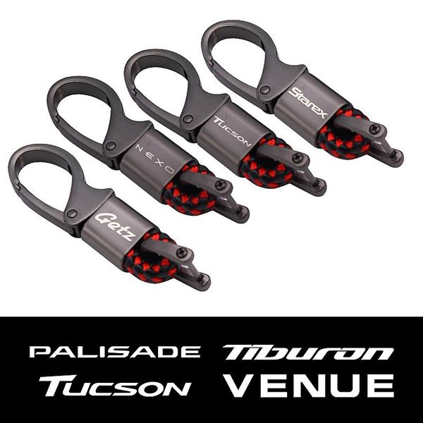 

keychains leather car key chain for hyundai tucson elantra getz grandeur nexo palisade starex tiburon venue ring accessories, Silver