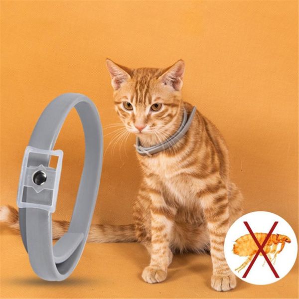 

dog collars & leashes adjustable silicone pet collar anti-insect mites removal protection health product cat neck strap fleas prevention rem