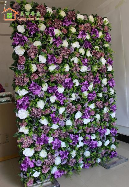 

artificial flower wall rose and hydrangea green leaves fake flower wedding decorations backdrop 10pcs/lot