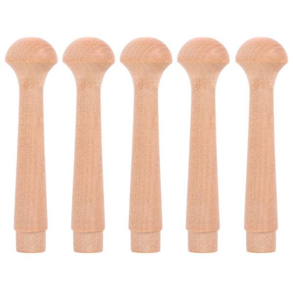 

hooks & rails 5pcs wooden wall-mounted hangers practical wall clothing hanging