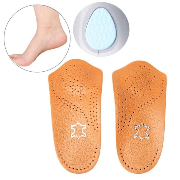 

shoes materials 1pair half arch support orthopedic insoles flat foot correct feet care shoe pad supports heel lift gel, Black