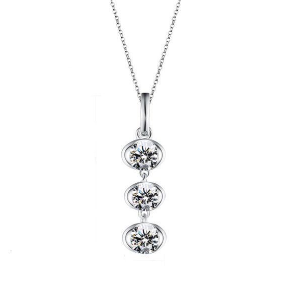 

hbp simple and atmospheric aaa oval zircon necklace, summer new versatile exquisite fashion jewelry, Silver