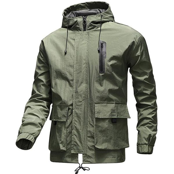 

men's jackets 2021 jacket mens spring and autumn lightweight hooded casual jacket/military style large size male clothing 5xl, Black;brown