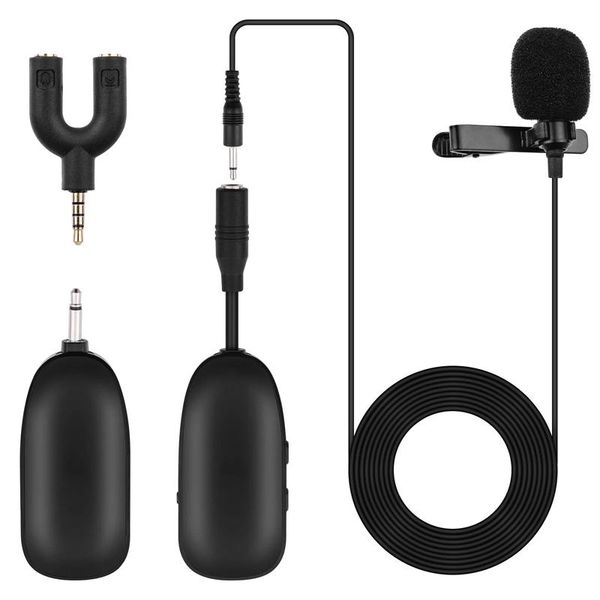 

2.4g wireless microphone system dual wireless microphone set with 1lapel lavalier