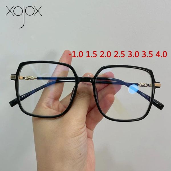 

sunglasses xojox -1.0 1.5 2.5 3.5 vintage square finished myopia glasses for women anti-blue light computer eyewear prescription, White;black