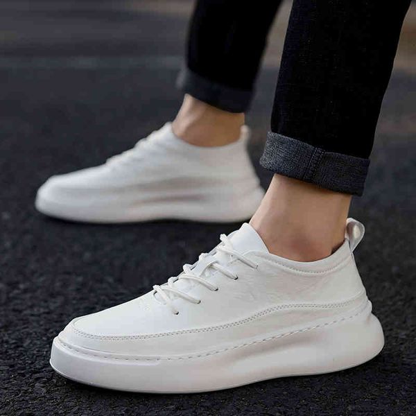 

dress shoes designer men's casual outdoor lace up breathable fashion sneakers men split leather loafers male tenis krasovki awxp, Black
