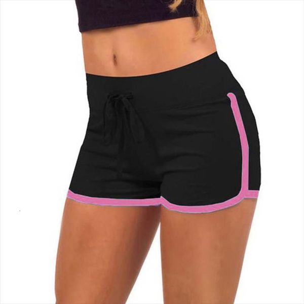 

drawstring biker casual feminino womens short lace up panties street fashion black grey pink sweatpants, White;black