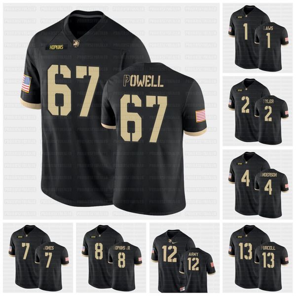 

army black knights ncaa college football game jersey 1 jabari laws 2 tyhier tyler anderson jones hopkins jr. purcell roberts curtis ballard