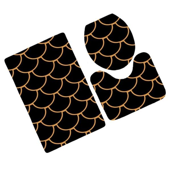 

toilet seat covers 1 set bathroom mat supplies scale design floor rug closestool lid cover for home el (mrysj3 50x80cm)