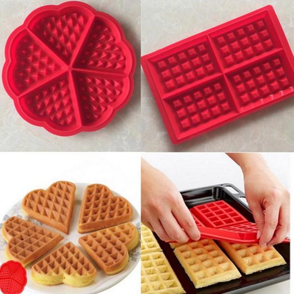 

baking moulds family silicone waffle mold maker pan microwave cookie cake muffin bakeware cooking tools kitchen accessories supplies