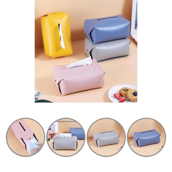 

tissue boxes & napkins faux leather practical deskbox cover smooth surface holder universal for living room