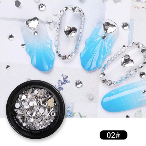

flat-bottomed glass nail stickers peach heart shaped nail drill manicure art excellent craftsmanship well durability