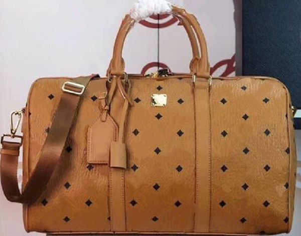 

2022 wholesale fashion men women travel duffle bags leather luggage handbags large capacity sport bag 45cm