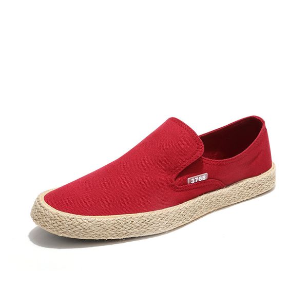 

new casual shoes men loafers spring flat with canvas low-slip breathable shallow rope light shoes deodorant 653