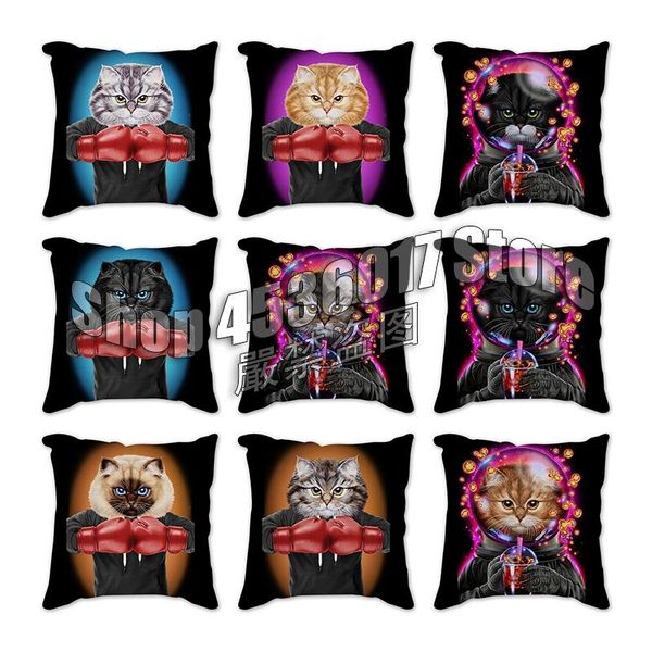 

pillow case cat cases cotton linen cushion cover pillows home chair decoratives throw sofa living room car pillowcases