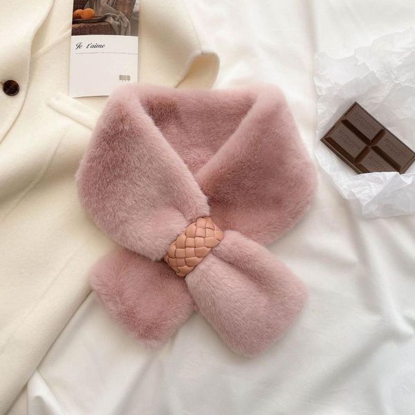 

scarves fashion fur neck warm scarf 2021 winter outdoor hiking thick solid plush ring women bufanda female hijab, Blue;gray