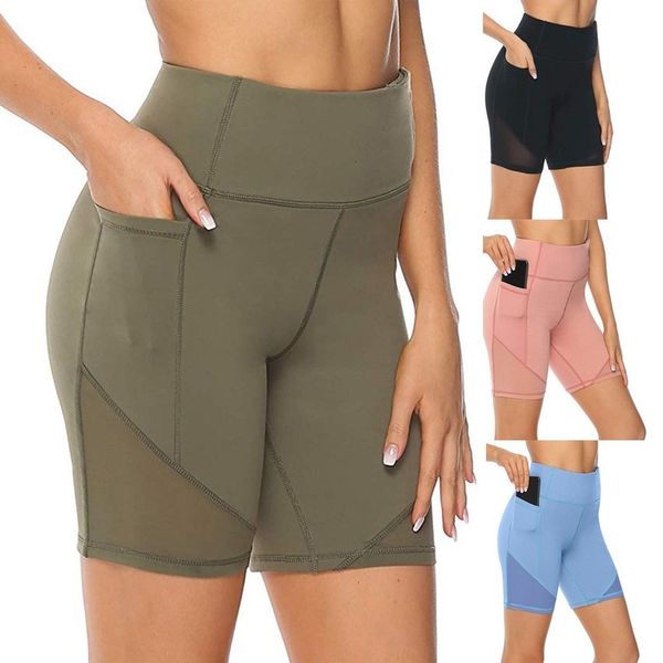 

high tail short abdominal control training run yoga scans sports shorts for women kneeling gym leggings 0417, White;black